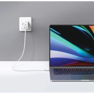 Kup USAMS CC180TC04 2xUSB-C+1xUSB-A 65W GaN PD+QC Fast Charging Sandru Series (US-CC180) albastru/albastru gradient - USA1005 - {ean13} - Sklep Home Screen