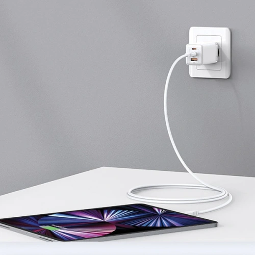 Kup USAMS CC180TC04 2xUSB-C+1xUSB-A 65W GaN PD+QC Fast Charging Sandru Series (US-CC180) albastru/albastru gradient - USA1005 - {ean13} - Sklep Home Screen