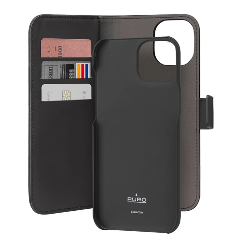 Kup Etui PURO Wallet Detachable 2w1 Apple iPhone 15 (černý) - PUR732 - {ean13} - Sklep Home Screen