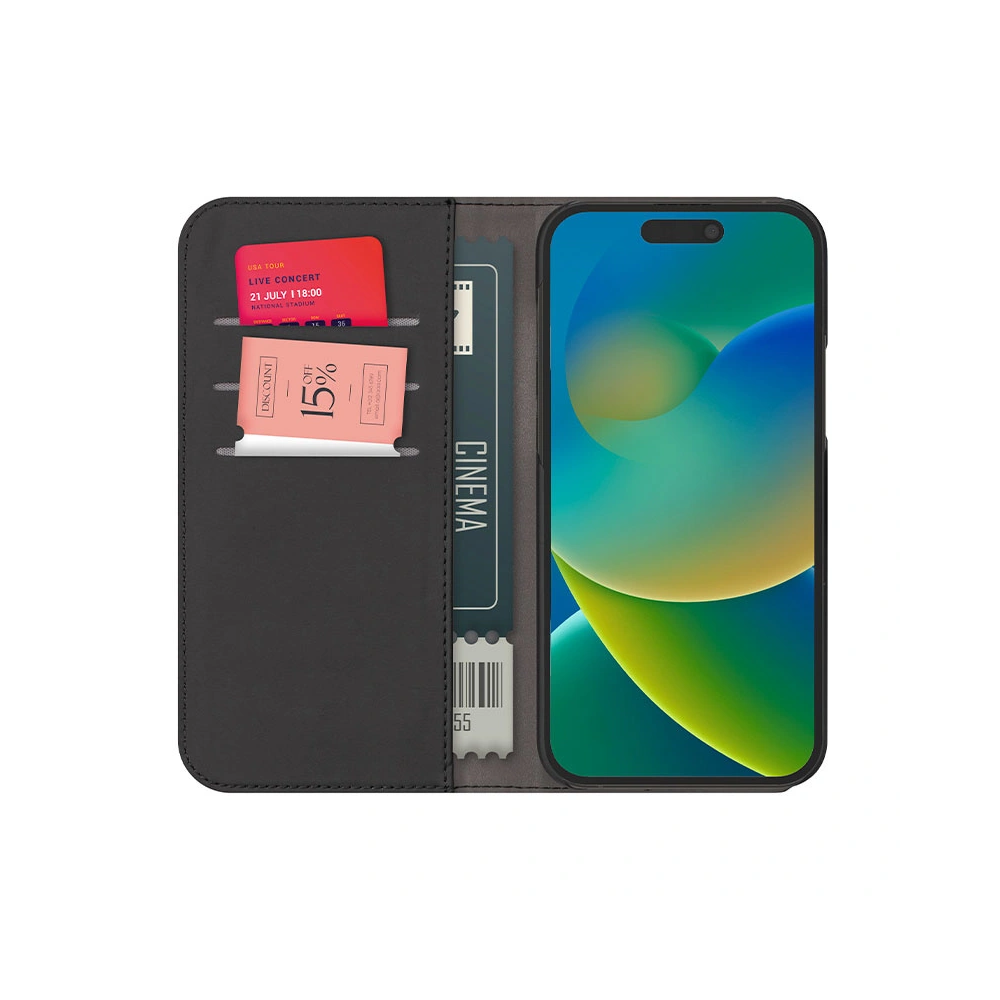 Etui PURO Wallet Detachable 2w1 Apple iPhone 15 (czarny)