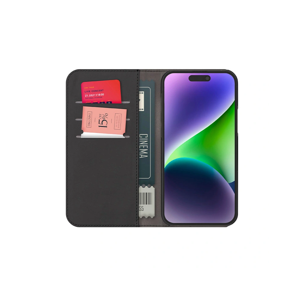 Etui PURO Wallet Detachable 2w1 Apple iPhone 15 Pro (czarny)