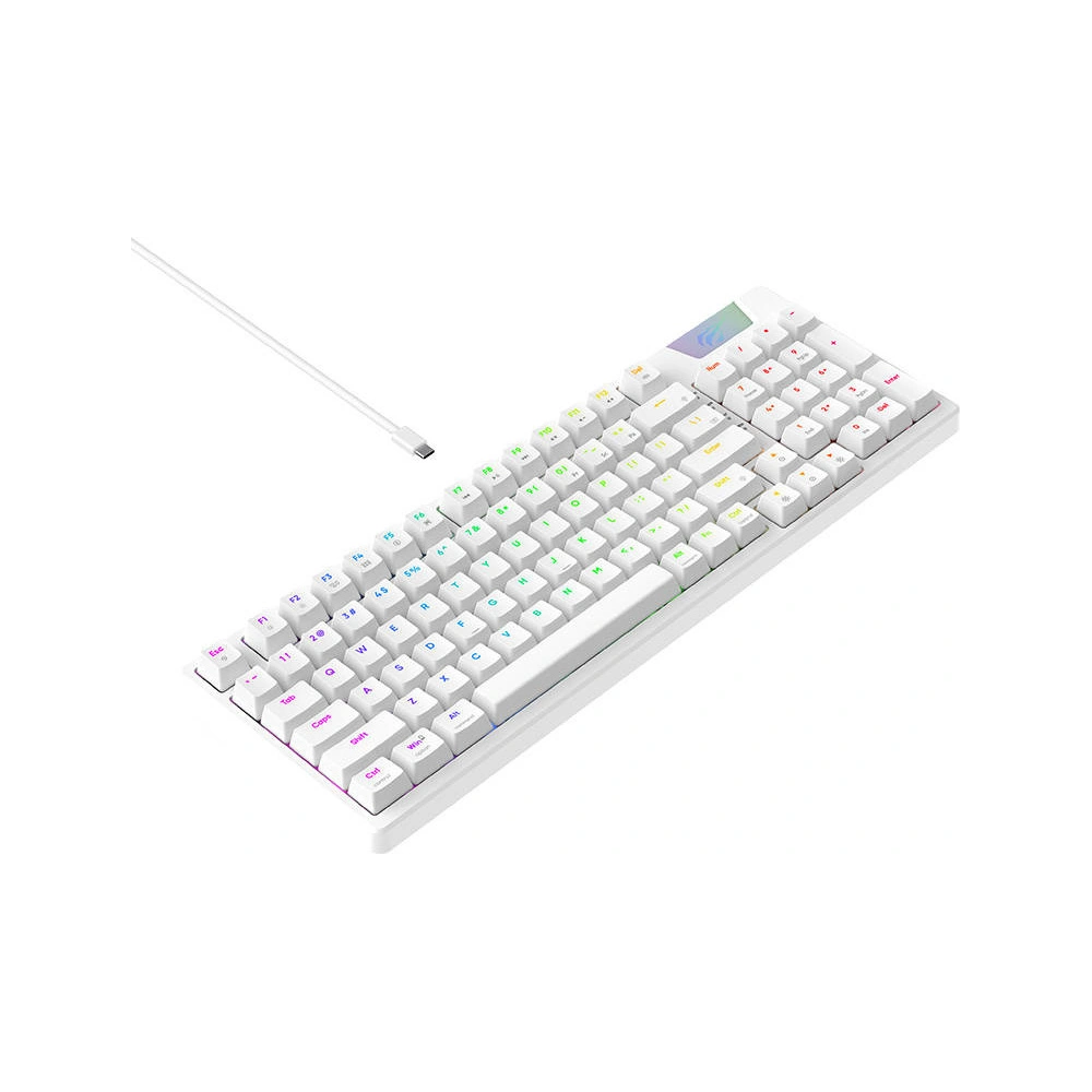 Klawiatura mechaniczna gamingowa Havit KB885L RGB biała