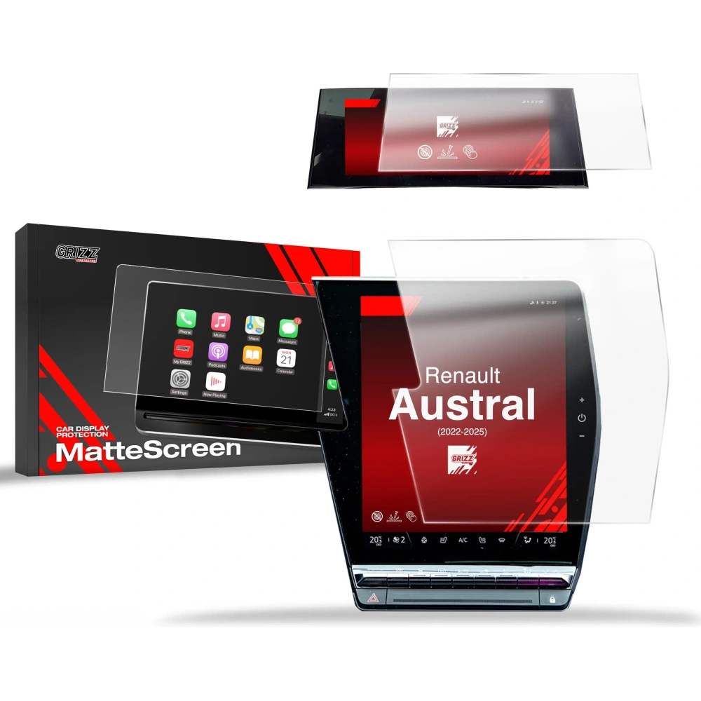 Folia matowa GrizzGlass CarDisplay Protection do Renault Austral 12” 2022-2025 [2w1]