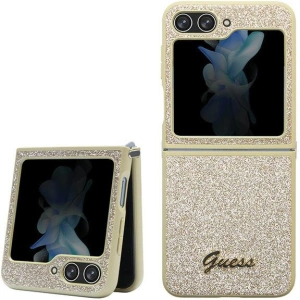 Kup Etui Guess GUHCZF5HGGSHD Samsung Galaxy Z Flip 5 hardcase Glitter Script zlatý/gold - GUE2785 - {ean13} - Sklep Home Screen