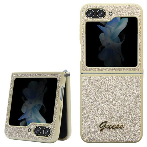 Kup Etui Guess GUHCZF5HGGSHD Samsung Galaxy Z Flip 5 hardcase Glitter Script zlatý/gold - GUE2785 - {ean13} - Sklep Home Screen