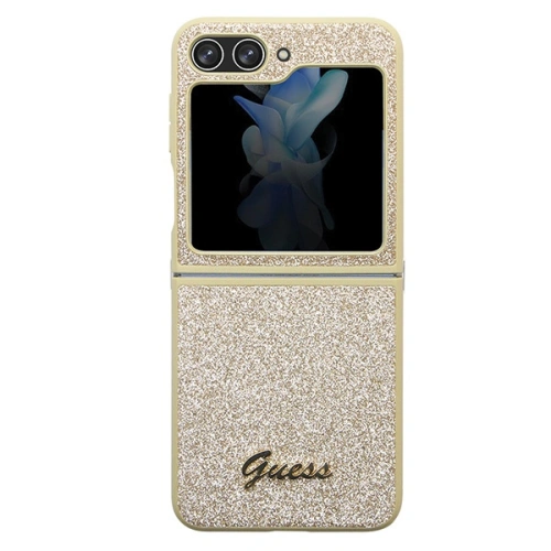 Kup Etui Guess GUHCZF5HGGSHD Samsung Galaxy Z Flip 5 hardcase Glitter Script zlatý/gold - GUE2785 - {ean13} - Sklep Home Screen