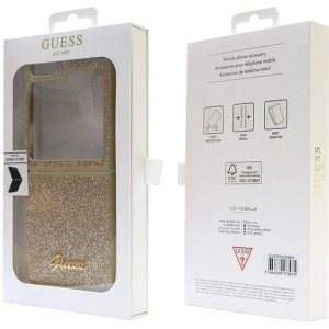 Kup Etui Guess GUHCZF5HGGSHD Samsung Galaxy Z Flip 5 hardcase Glitter Script zlatý/gold - GUE2785 - {ean13} - Sklep Home Screen
