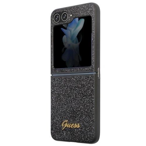 Kup Etui Guess GUHCZF5HGGSHK Samsung Galaxy Z Flip 5 kemény tok Glitter Script fekete/black - GUE2786 - {ean13} - Sklep Home Screen
