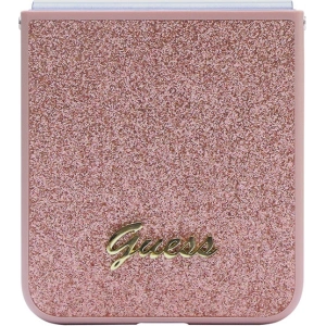 Kup Etui Guess GUHCZF5HGGSHP Samsung Galaxy Z Flip 5 kemény tok Glitter Script rózsaszín/pink - GUE2787 - {ean13} - Sklep Home Screen