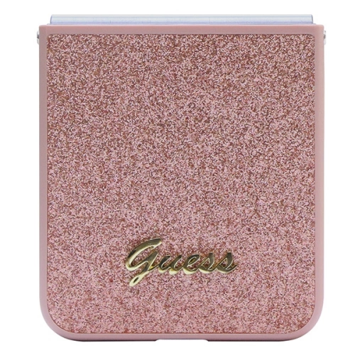 Kup Etui Guess GUHCZF5HGGSHP Samsung Galaxy Z Flip 5 hardcase Glitter Script różowy/pink - GUE2787 - {ean13} - Sklep Home Screen