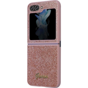 Kup Etui Guess GUHCZF5HGGSHP Samsung Galaxy Z Flip 5 kemény tok Glitter Script rózsaszín/pink - GUE2787 - {ean13} - Sklep Home Screen