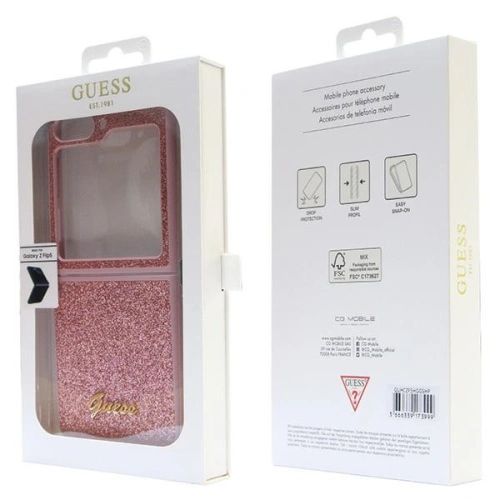 Kup Etui Guess GUHCZF5HGGSHP Samsung Galaxy Z Flip 5 hardcase Glitter Script różowy/pink - GUE2787 - {ean13} - Sklep Home Screen