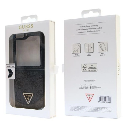 Kup Etui Guess GUHCZF5P4TDPK Samsung Galaxy Z Flip 5 hardcase kůže 4G Diamond Triangle černý/black - GUE2788 - {ean13} - Sklep Home Screen