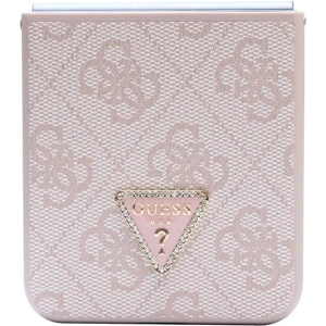 Kup Etui Guess GUHCZF5P4TDPP Samsung Galaxy Z Flip 5 hardcase Leather 4G Triangle Strass růžový/pink - GUE2789 - {ean13} - Sklep Home Screen
