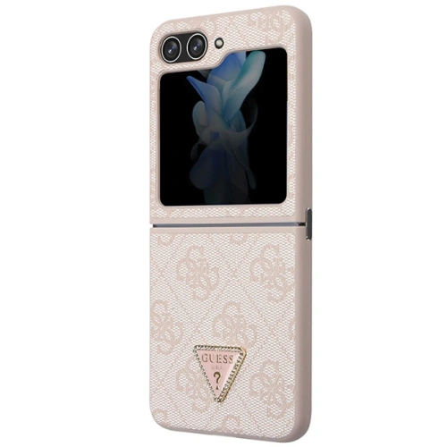 Kup Case Guess GUHCZF5P4TDPP Samsung Galaxy Z Flip 5 Hardcase Leder 4G Triangle Strass rosa/pink - GUE2789 - {ean13} - Sklep Home Screen