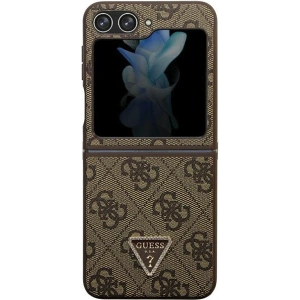 Kup Etui Guess GUHCZF5P4TDPW Samsung Galaxy Z Flip 5 hardcase kůže 4G Triangle Strass hnědý/brown - GUE2790 - {ean13} - Sklep Home Screen