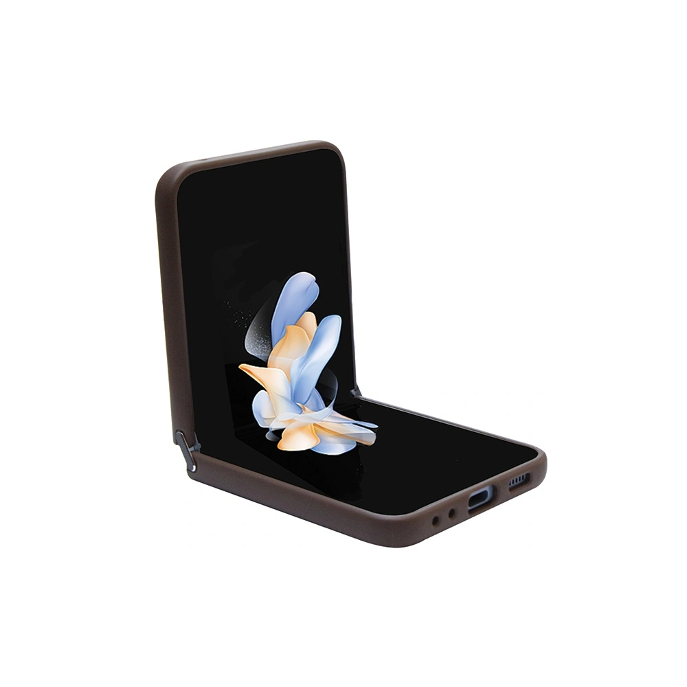 Etui Guess GUHCZF5P4TDPW Samsung Galaxy Z Flip 5 hardcase Leather 4G Triangle Strass brązowy/brown