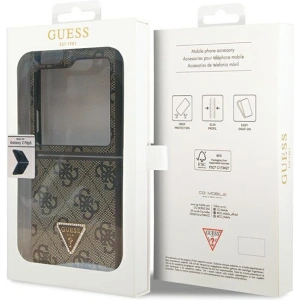 Kup Etui Guess GUHCZF5P4TDPW Samsung Galaxy Z Flip 5 hardcase kůže 4G Triangle Strass hnědý/brown - GUE2790 - {ean13} - Sklep Home Screen