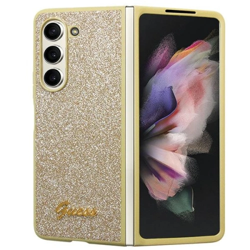 Kup Etui Guess GUHCZFD5HGGSHD Samsung Galaxy Z Fold 5 hardcase Glitter Script zlatý/gold - GUE2791 - {ean13} - Sklep Home Screen