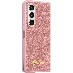 Kup Etui Guess GUHCZFD5HGGSHP Samsung Galaxy Z Fold 5 kemény tok Glitter Script rózsaszín/pink - GUE2793 - {ean13} - Sklep Home Screen