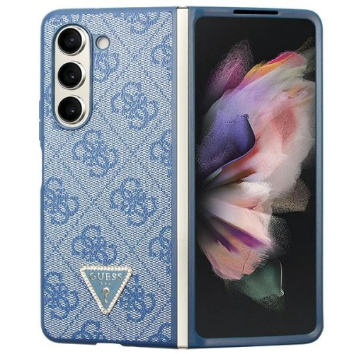 Kup Etui Guess GUHCZFD5P4TDPB Samsung Galaxy Z Fold 5 hardcase Leather 4G Triangle Strass modrý/blue - GUE2794 - {ean13} - Sklep Home Screen