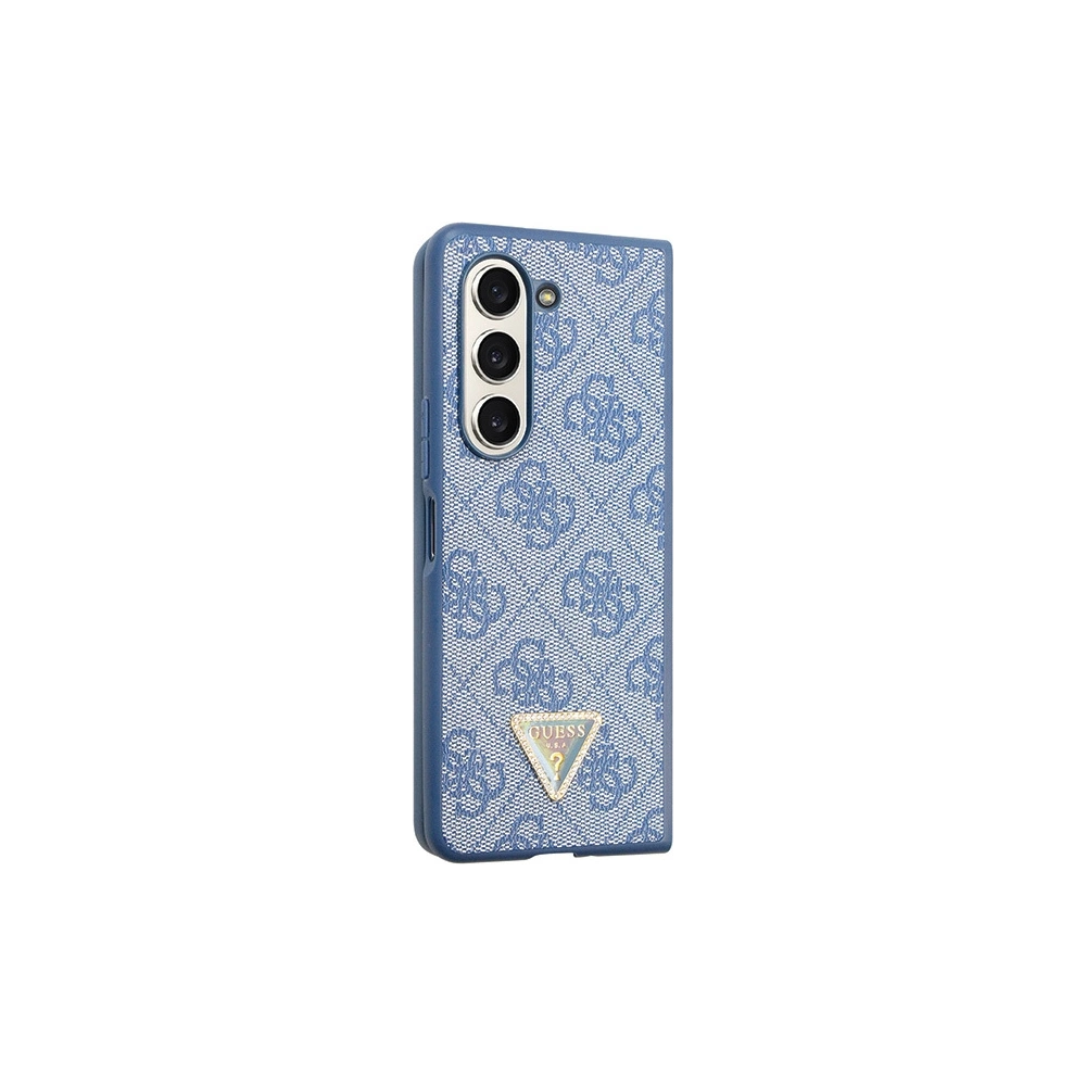 Etui Guess GUHCZFD5P4TDPB Samsung Galaxy Z Fold 5 hardcase Leather 4G Triangle Strass niebieski/blue