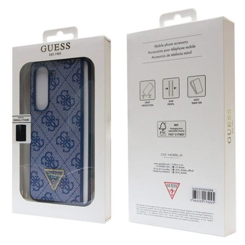 Kup Etui Guess GUHCZFD5P4TDPB Samsung Galaxy Z Fold 5 hardcase Leather 4G Triangle Strass modrý/blue - GUE2794 - {ean13} - Sklep Home Screen