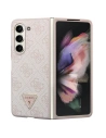 Guess Samsung Husă GUHCZFD5P4TDPP Galaxy Z Fold 5 hardcase Leather 4G Triangle Strass roz/roz