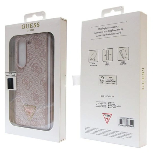 Kup Etui Guess GUHCZFD5P4TDPP Samsung Galaxy Z Fold 5 kemény tok bőr 4G Triangle Strass rózsaszín/pink - GUE2796 - {ean13} - Sklep Home Screen