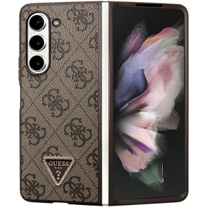 Kup Case Guess GUHCZFD5P4TDPW Samsung Galaxy Z Fold 5 Hardcase Leder 4G Triangle Strass braun/brown - GUE2797 - {ean13} - Sklep Home Screen