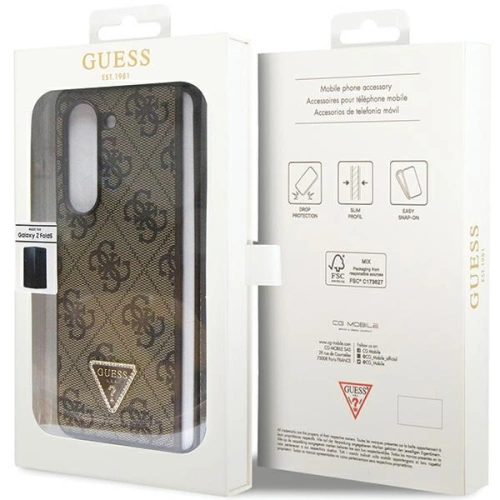 Kup Etui Guess GUHCZFD5P4TDPW Samsung Galaxy Z Fold 5 hardcase Leather 4G Triangle Strass hnědý/brown - GUE2797 - {ean13} - Sklep Home Screen