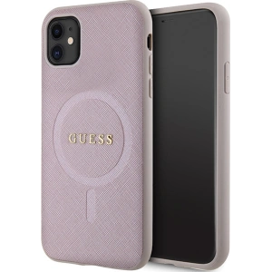 Kup Case Guess GUHMN61PSAHMCP Apple iPhone 11/XR Hartschale Saffiano MagSafe rosa/pink - GUE2798 - {ean13} - Sklep Home Screen
