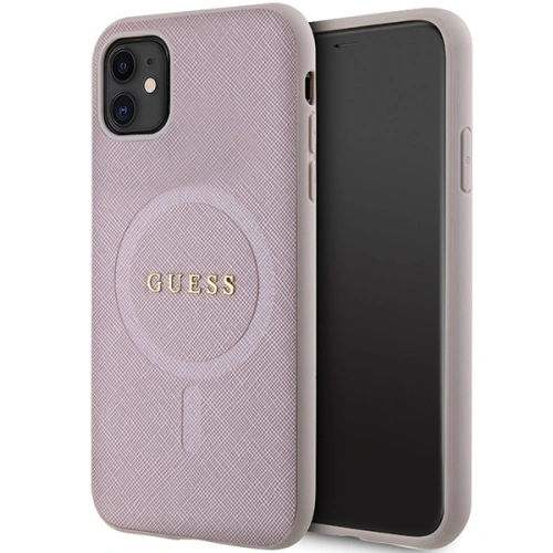 Buy Guess GUHMN61PSAHMCP Apple iPhone 11/XR hardcase Saffiano MagSafe pink - GUE2798 - {ean13} - Home Screen Store Europe
