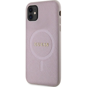 Kup Case Guess GUHMN61PSAHMCP Apple iPhone 11/XR Hartschale Saffiano MagSafe rosa/pink - GUE2798 - {ean13} - Sklep Home Screen