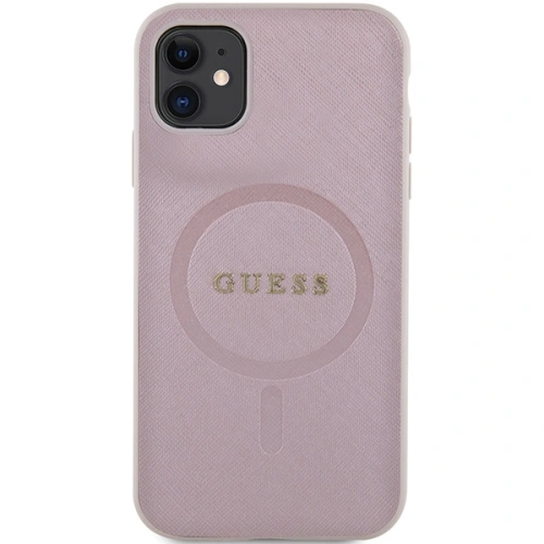 Buy Guess GUHMN61PSAHMCP Apple iPhone 11/XR hardcase Saffiano MagSafe pink - GUE2798 - {ean13} - Home Screen Store Europe
