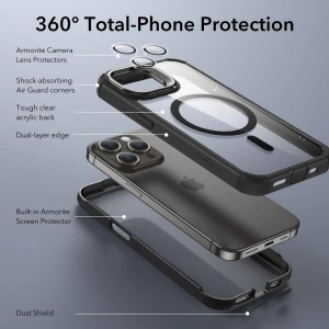 Kup Case ESR Armor Tough Kickstand Halolock Magsafe Apple iPhone 15 Pro Max klar/schwarz - ESR673 - {ean13} - Sklep Home Screen