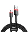 Kábel Micro USB Baseus Cafule 2.4A 0.5m (piros-fekete)