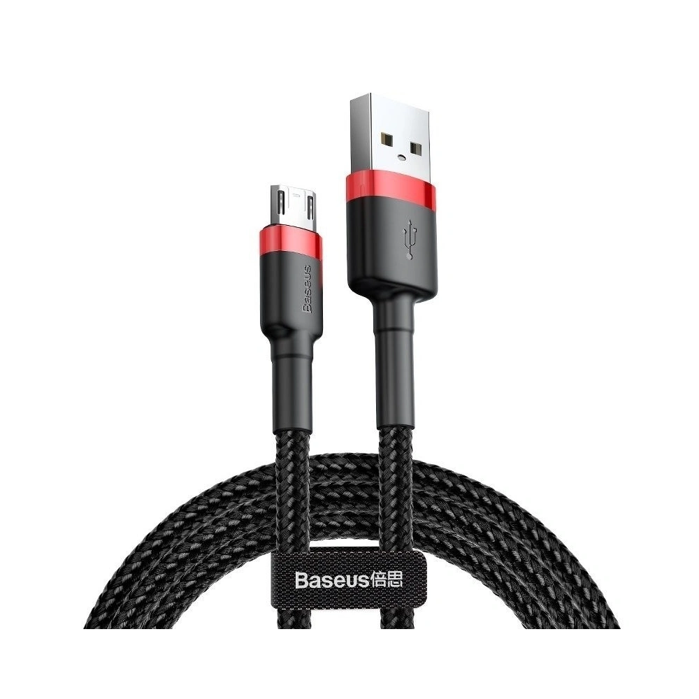 Kabel Micro USB Baseus Cafule 2.4A 0.5m (czerwono-czarny)