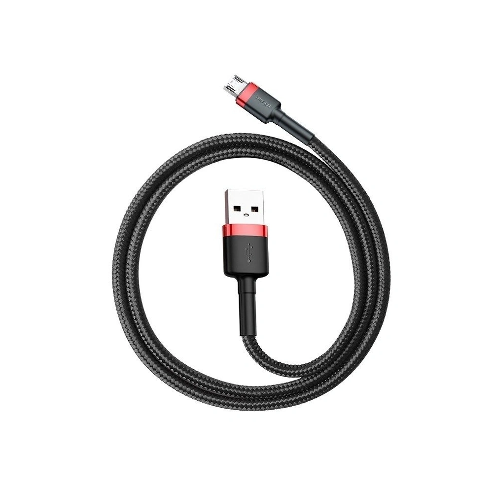 Kabel Micro USB Baseus Cafule 2.4A 0.5m (czerwono-czarny)