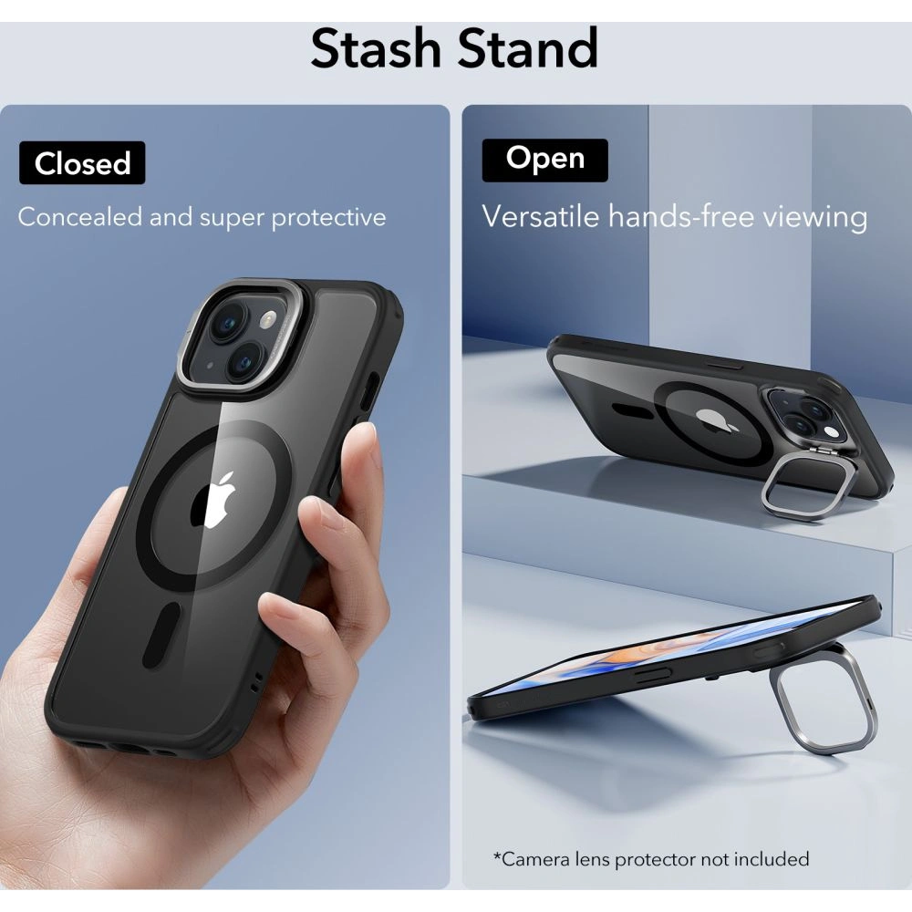 Etui ESR Classic Kickstand Halolock Magsafe Apple iPhone 15 clear/black