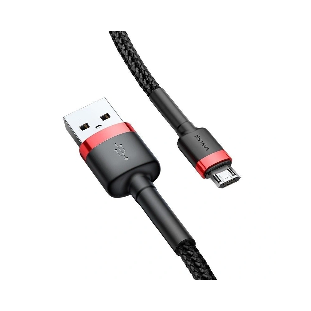 Kabel Micro USB Baseus Cafule 2.4A 0.5m (czerwono-czarny)