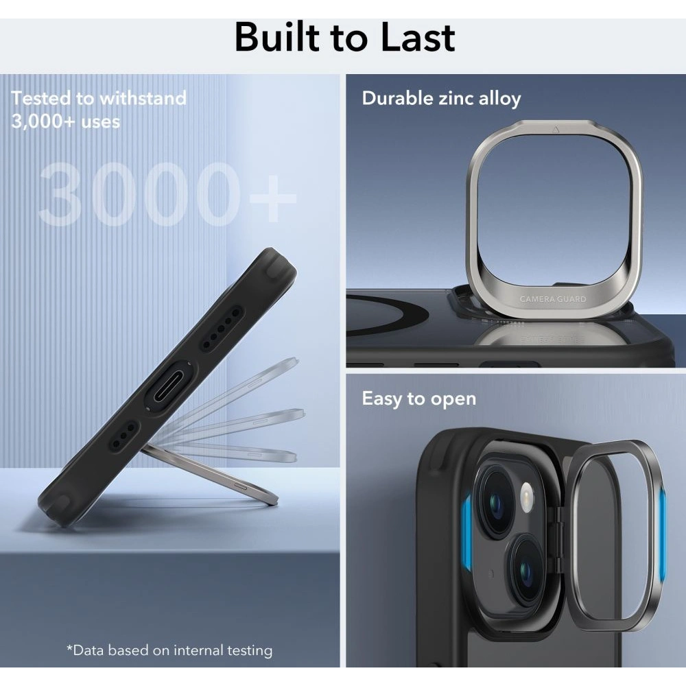 Etui ESR Classic Kickstand Halolock Magsafe Apple iPhone 15 clear/black