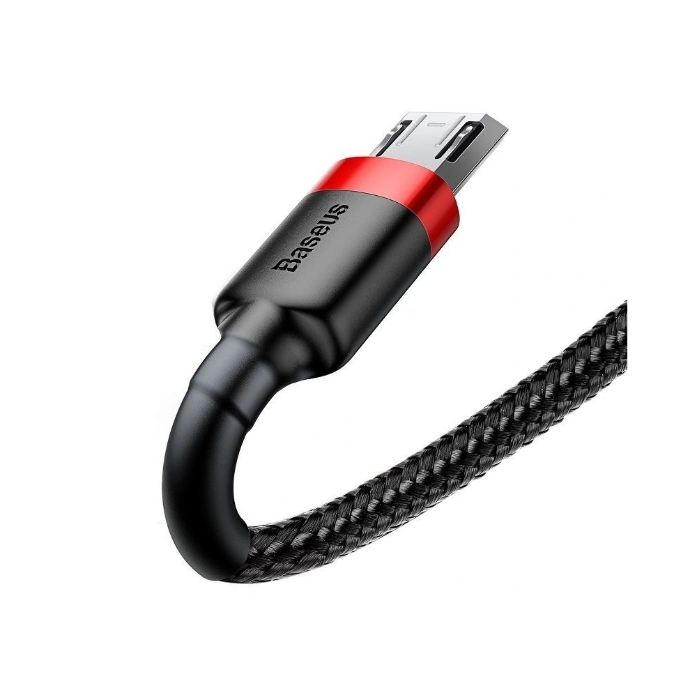 Kabel Micro USB Baseus Cafule 2.4A 0.5m (czerwono-czarny)