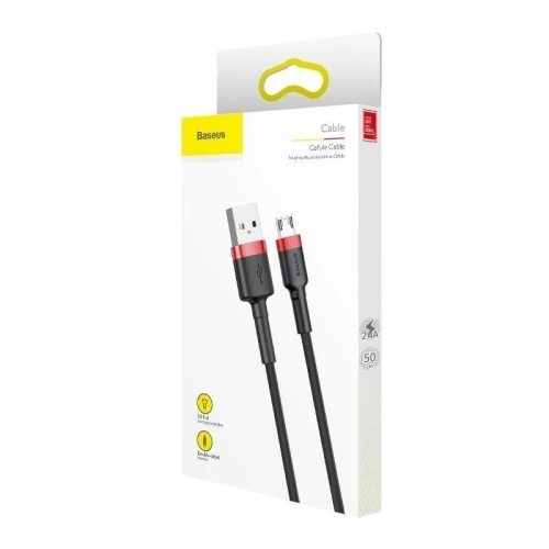 Kup Kábel Micro USB Baseus Cafule 2.4A 0.5m (piros-fekete) - BSU253REDBLK - {ean13} - Sklep Home Screen