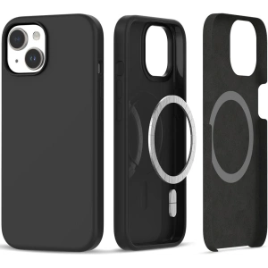 Case Tech-Protect Silikon Magsafe Apple iPhone 15 Matt Schwarz