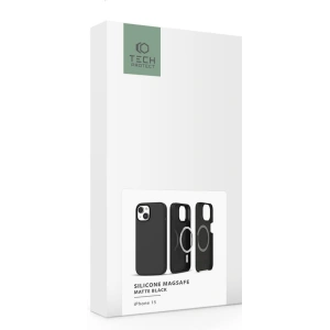 Case Tech-Protect Silikon Magsafe Apple iPhone 15 Matt Schwarz