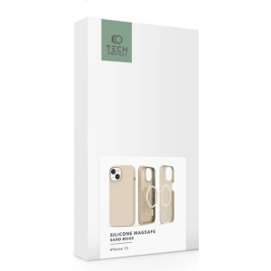 Etui Tech-Protect Silicone Magsafe Apple iPhone 15 Sand Beige