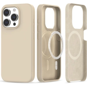 Etui Tech-Protect Silicone Magsafe Apple iPhone 15 Pro Sand Beige
