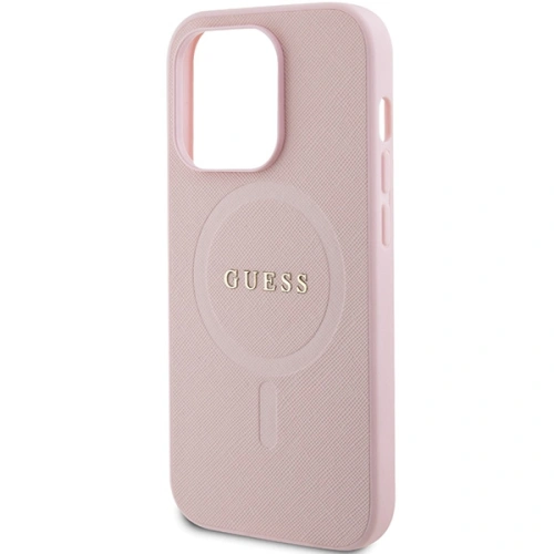Buy Guess GUHMP13XPSAHMCP Apple iPhone 13 Pro Max hardcase Saffiano MagSafe pink - GUE2800 - {ean13} - Home Screen Store Europe