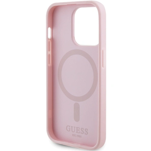 Buy Guess GUHMP13XPSAHMCP Apple iPhone 13 Pro Max hardcase Saffiano MagSafe pink - GUE2800 - {ean13} - Home Screen Store Europe